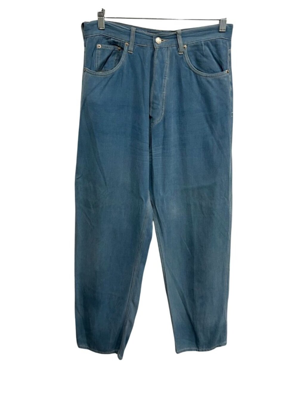 Vintage Bensimon Denim Jeans 32 Mens Relaxed Fit Blue Straight Leg Silk Blend